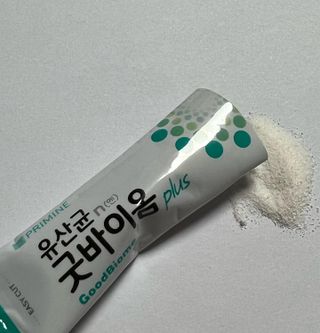 프리마인 유산균 국가지정연구소 선정, 살아있는 생유산균 200억 마리의 힘. 유산균n굿바이옴플러스 — 5점을 준 리뷰어가 2022년 11월 올린 사용 사진