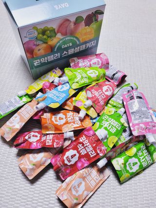 참앤들황토농원 10가지 맛, 입맛대로 스페셜하게~ 가볍게 한 포 땡! 곤약젤리 스페셜 패키지 130ml x 30포 — 5점을 준 리뷰어가 2022년 12월 올린 사용 사진
