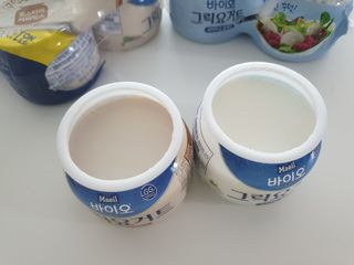 매일바이오 그릭요거트 오리지널 플레인 4개, 로스터리 커피믹스 4개 — 5점을 준 리뷰어가 2021년 12월 올린 사용 사진