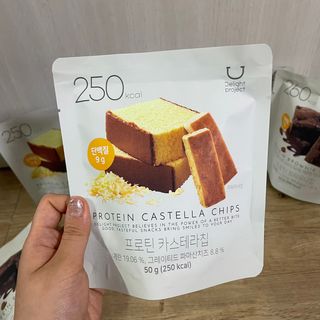 신상품) 딜라이트 프로젝트 프로틴  브라우니칩/ 카스테라칩 총 6EA — 4.5점을 준 리뷰어가 2022년 6월 올린 사용 사진