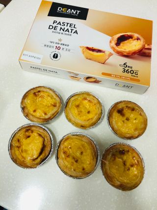 디앙뜨 포르투갈 에그타르트 오리지널 맛+패션후르츠 맛 중 택1 — 5점을 준 리뷰어가 2021년 7월 올린 사용 사진