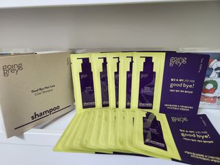 [고잉그레이]굿바이 헤어로스 컬러샴푸 트라이얼키트(5ml*5개) x3 (총 75ml) — 5점을 준 리뷰어가 2022년 11월 올린 사용 사진