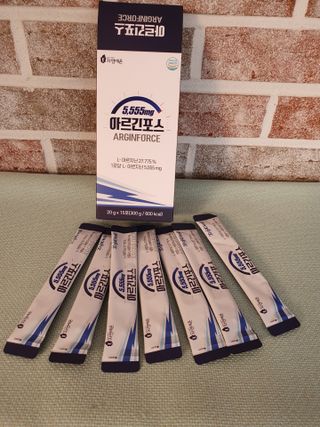 자연에온 아르긴포스 L-아르기닌 5555mg 스틱 15개입 1박스 — 5점을 준 리뷰어가 2021년 4월 올린 사용 사진