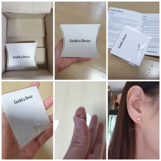 [골드앤디어] 14K 하트 미니 큐빅 피어싱_3color — 5점을 준 리뷰어가 2021년 7월 올린 사용 사진