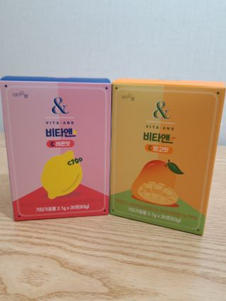 비타앤C 레몬맛, 망고맛 — 5점을 준 리뷰어가 2021년 6월 올린 사용 사진