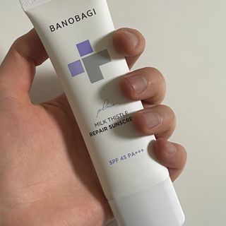 바노바기 코스메틱 바노바기 밀크씨슬 리페어 시카 선스크린 플러스 50ml — 4점을 준 리뷰어가 2023년 3월 올린 사용 사진