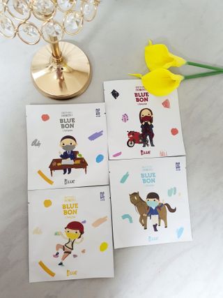 [블루 본 아이노우] 유아용 컬러마스크 40 PCS SET 2중 택 1 — 5점을 준 리뷰어가 2021년 5월 올린 사용 사진