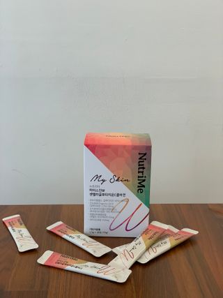 뉴트리미 마이스킨W 센텔라글루타치온C콜라겐 28포 — 5점을 준 리뷰어가 2023년 2월 올린 사용 사진