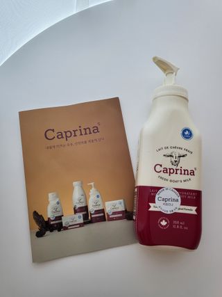 카프리나 산양밀크 모이스춰라이징 바디로션 350ml(오리지널향) — 5점을 준 리뷰어가 2023년 4월 올린 사용 사진