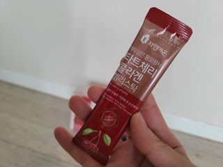 자연에온 몽모랑시 타트체리 3종 세트 구성 - 저분자콜라겐젤리, NFC 착즙주스 — 5점을 준 리뷰어가 2021년 7월 올린 사용 사진