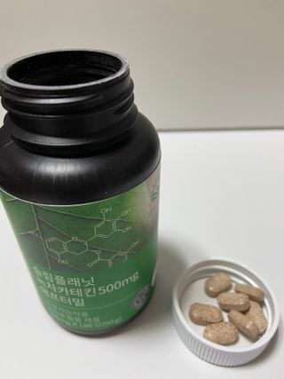 슬림플래닛 녹차카테킨 500mg 애프터밀 — 5점을 준 리뷰어가 2021년 3월 올린 사용 사진