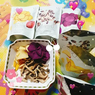 딜라이트 프로젝트 바삭한 원물칩 3종 고구마칩, 자색고구마칩, 느타리버섯칩 [총 6봉지] — 5점을 준 리뷰어가 2022년 2월 올린 사용 사진