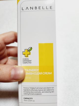 랑벨 비타 에너지 잡티 크림 75ml (피부 속 기미완화크림) — 4점을 준 리뷰어가 2022년 5월 올린 사용 사진