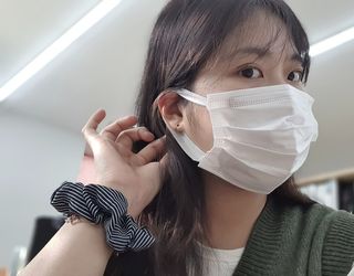 케이퓨리 KF80 덴탈 귀편한 숨쉬기편한 마스크 50매 — 4.5점을 준 리뷰어가 2022년 9월 올린 사용 사진