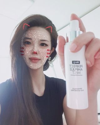 리생 [Re생] 퍼팩트 앰플 이중 기능성 미스트 100ml  피부미백 주름개선 = 총 2개 200ml 증정 — 5점을 준 리뷰어가 2021년 9월 올린 사용 사진