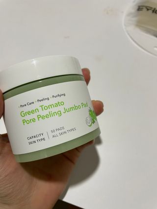 성분에디터 그린토마토 포어 필링 점보 패드 — 5점을 준 리뷰어가 2021년 8월 올린 사용 사진