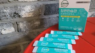 [유산균] 오마이락 장편한습관 프로바이오틱스 30P — 5점을 준 리뷰어가 2022년 11월 올린 사용 사진