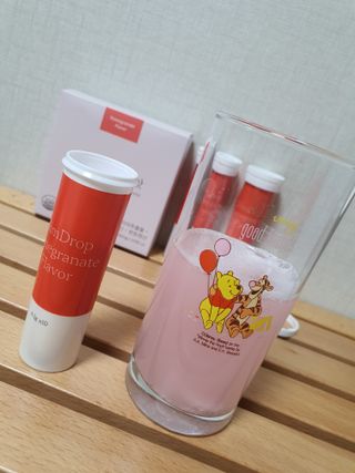 [슬림드랍 석류맛] 건기식 다이어트 보조제 겸 비타민 — 5점을 준 리뷰어가 2022년 1월 올린 사용 사진