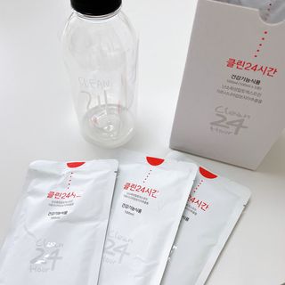 클린24시간 1BOX(5포) + 전용보틀(500ml) — 4점을 준 리뷰어가 2022년 8월 올린 사용 사진