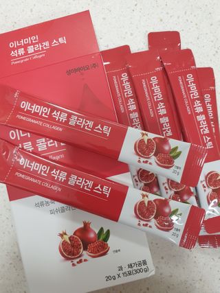 이너미인 석류 콜라겐 스틱 — 5점을 준 리뷰어가 2021년 1월 올린 사용 사진