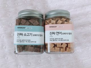 페페로니 진짜 오메가3 연어+소고기 180g+180g — 5점을 준 리뷰어가 2021년 7월 올린 사용 사진