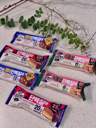이지프로틴바 3종x각 2ea (고단백질바, 멀티단백질바, 식물성단백질바) — 5점을 준 리뷰어가 2024년 2월 올린 사용 사진