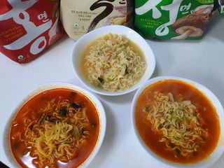 [풀무원] 자연은맛있다 정면, 백면, 홍면  세트 — 5점을 준 리뷰어가 2021년 4월 올린 사용 사진