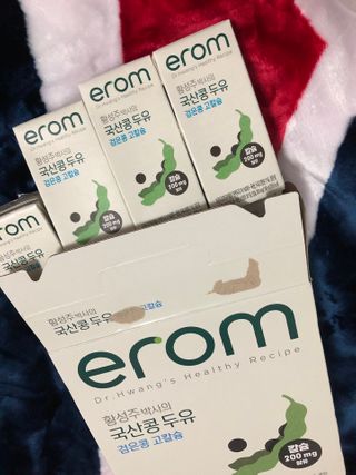 이롬 erom 황성주박사의 국산콩 두유 검은콩 고칼슘 — 5점을 준 리뷰어가 2020년 12월 올린 사용 사진