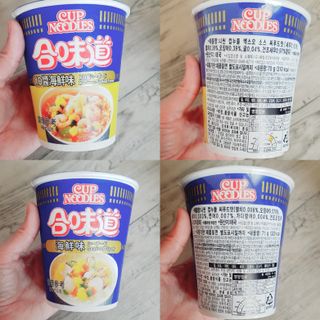 NISSIN 닛신 컵누들  4종 - 씨푸드오리지날, 씨푸드 스파이시, 씨푸드 커리, 씨푸드 XO소스 — 4점을 준 리뷰어가 2022년 3월 올린 사용 사진