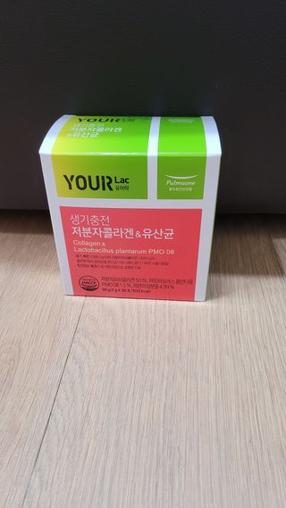[풀무원건강생활] 생기충전 저분자콜라겐유산균 30포 — 4점을 준 리뷰어가 2021년 1월 올린 사용 사진