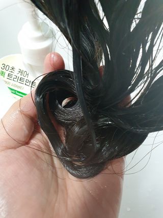 멈칫(MUMCHIT) 멈칫 단백질 퀵트리트먼트 — 4.5점을 준 리뷰어가 2021년 12월 올린 사용 사진