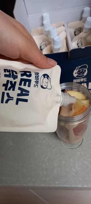 서비푸드 리얼 닭주스 오리지널 200g 1세트 10개입 — 3점을 준 리뷰어가 2022년 3월 올린 사용 사진