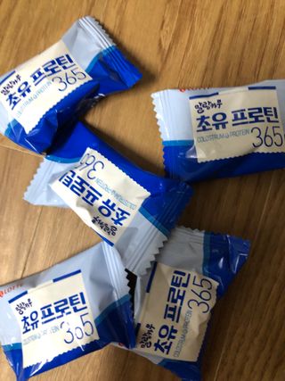 롯데제과 말랑카우 초유프로틴365 — 5점을 준 리뷰어가 2021년 9월 올린 사용 사진