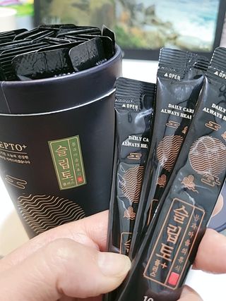 프리마인 자체 기업부설 연구소에서 찾아낸 건강한 수면의 비밀.  슬립토 플러스 30포 — 5점을 준 리뷰어가 2021년 11월 올린 사용 사진