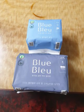 블루블루 유기농 순면 커버 생리대 — 5점을 준 리뷰어가 2021년 1월 올린 사용 사진