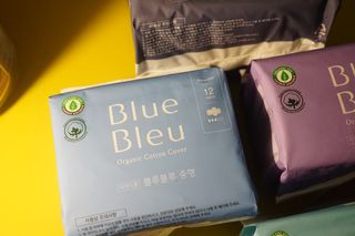 블루블루 유기농 순면 커버 생리대 — 5점을 준 리뷰어가 2021년 2월 올린 사용 사진