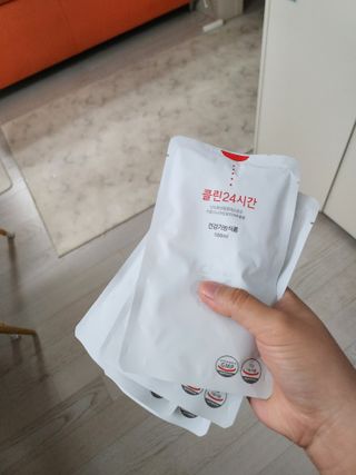 클린24시간 1BOX(5포) + 전용보틀(500ml) — 5점을 준 리뷰어가 2022년 9월 올린 사용 사진