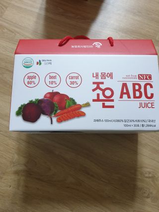 농업회사법인조은 내 몸에 조은 ABC 주스 — 5점을 준 리뷰어가 2021년 10월 올린 사용 사진