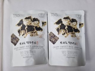 오희숙 전통부각 명인 찹쌀김부각, 찹쌀다시마부각, 황태껍질튀각 총 6봉 — 5점을 준 리뷰어가 2021년 6월 올린 사용 사진