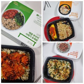 직탁 식단관리 3종 도시락(꼬막 듬뿍 곤드레비빔밥, 알리오올리오 불고기오믈렛, 매콤쭈꾸미 시래기유채밥) — 5점을 준 리뷰어가 2022년 6월 올린 사용 사진
