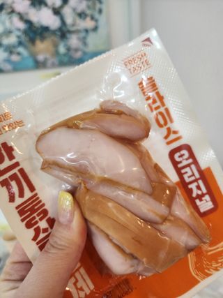 한끼통살 슬라이스 닭가슴살 — 5점을 준 리뷰어가 2023년 2월 올린 사용 사진