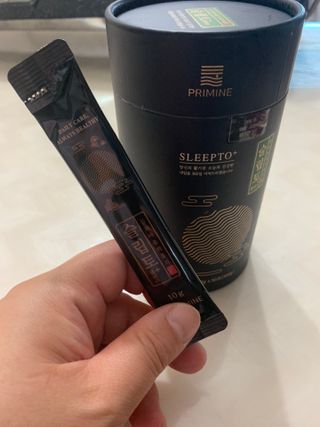 프리마인 자체 기업부설 연구소에서 찾아낸 건강한 수면의 비밀.  슬립토 플러스 30포 — 5점을 준 리뷰어가 2022년 7월 올린 사용 사진