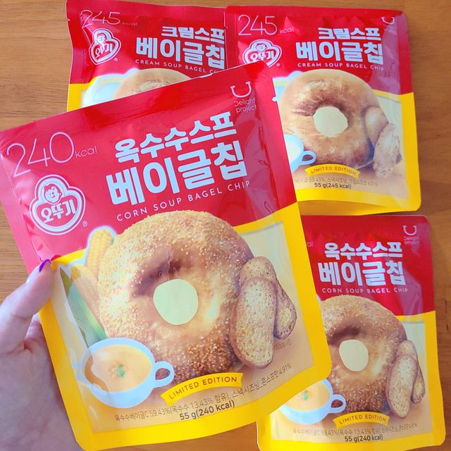 딜라이트 프로젝트 오뚜기스프 베이글칩 2종 리뷰 사진