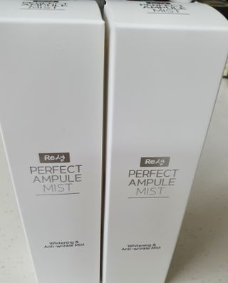 리생 [Re생] 퍼팩트 앰플 이중 기능성 미스트 100ml  피부미백 주름개선 = 총 2개 200ml 증정 — 5점을 준 리뷰어가 2021년 9월 올린 사용 사진
