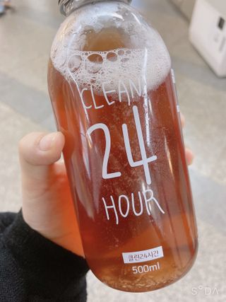클린24시간 1BOX(5포) + 전용보틀(500ml) — 5점을 준 리뷰어가 2022년 8월 올린 사용 사진