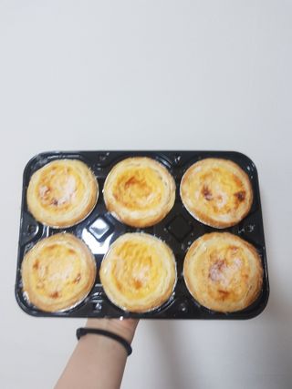 디앙뜨 포르투갈 에그타르트 오리지널 맛+패션후르츠+초콜릿타르트 맛 중 택1 — 5점을 준 리뷰어가 2021년 8월 올린 사용 사진
