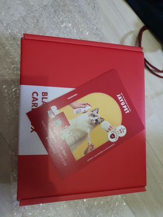 [자유펫] 고양이 턱드름 여드름 예방 및 제거 세트, 블랙씨드케어박스 — 3.5점을 준 리뷰어가 2021년 10월 올린 사용 사진