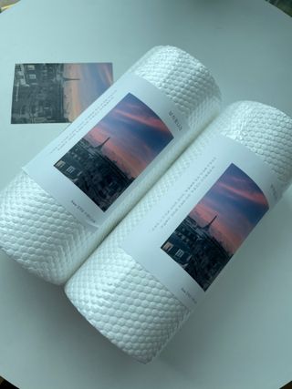부직포나라 중금속유해물질ZERO 뜯어쓰는 주방 일회용수세미 60매 2매 — 5점을 준 리뷰어가 2022년 10월 올린 사용 사진