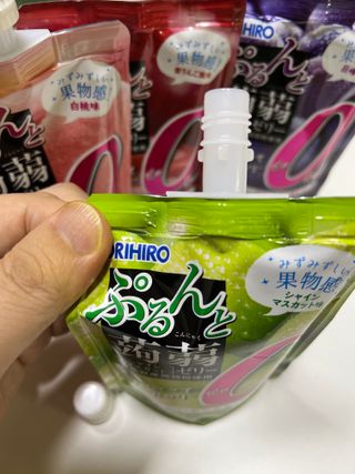 ORIHIRO 오리히로 곤약젤리 제로칼로리 130g 4종 4팩(맛별로 1팩씩) — 4.5점을 준 리뷰어가 2023년 1월 올린 사용 사진