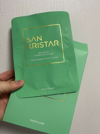 약손명가코스메틱 산 크리스타 퍼밍 설퍼 마스크팩 28g10ea — 4.5점을 준 리뷰어가 2022년 3월 올린 사용 사진